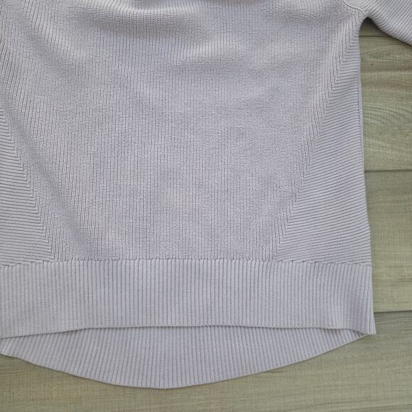 Athleta Hanover V-Neck Merino Wool Blend Lavender Sweater Women Sz S - Picture 8 of 13